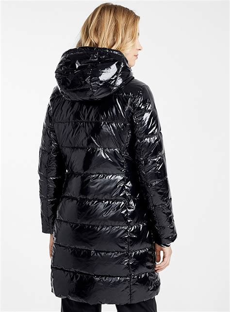 Womens Michael Kors Down Filled Shiny Puffer Parka Size 